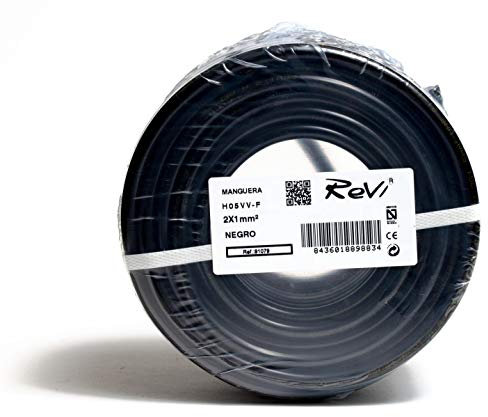 Cable H05VV-F Manguera 2x1mm 50m (Negro)