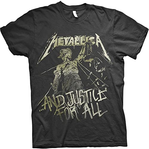 Rock Off officially licensed products Metallica Justice Album Cover Men's BlackT-Shirt