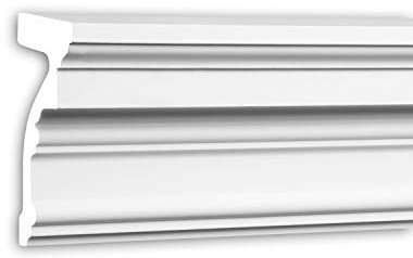 PRO[f]home® - Davanzale 482302 cornice per esterno contorno finestre elemento di facciata design classico senza tempo bianco 2 m Profhome