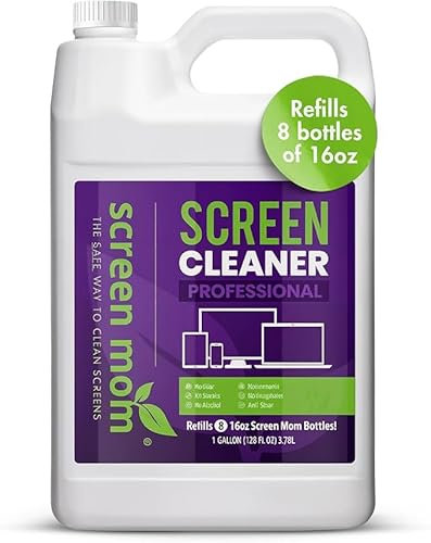 Screen Mom Refill with Dispensing Tap, 1-Gallon for Screen Cleaner Spray and Wipe for TV, Computer, Phone, iPad, Car Screen Cleaning Kit Electronic Cleaner Spray