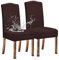 KELUINA Stretch wasserdichte Jacquard mit langem Gitter Esszimmer Stuhlhussen Home Decor, Stuhlhussen für Esszimmerstühle(Kaffee,2 Stück)