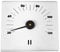SudoreWell® Sauna Thermometer aus weißem Aluminium rechteckig 15×14×3cm by Rento