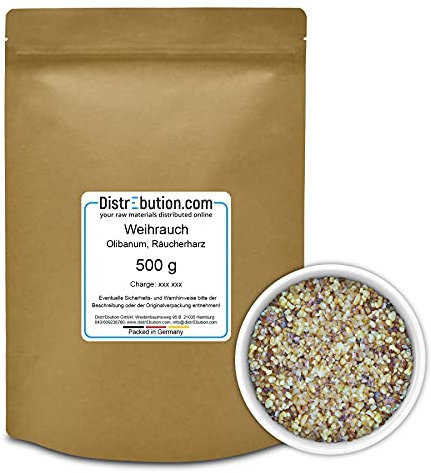 500 g Weihrauch Olibanum in Kirchenqualität, Räucherwerk, Naturharz zum Räuchern - Boswellia papyrifera -