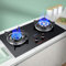Table De Cuisson À Gaz En Verre Trempé De 29,5 Pouces Cuisinière À Gaz Encastrée 2 Brûleurs Cuisinière À Gaz Avec Protection Thermocouple,Natural gas