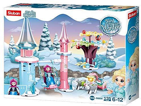 Sluban M38-B0895 Fairy Tales of Winter – Snowfield Swing 135 Stück, Mehrfarbig
