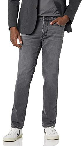 Amazon Essentials Men's Slim-Fit Jeans - Discontinued Colours, Washed Grey, 32W / 30L