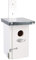 Rivanto® Nistkasten Zaunkönig mit Zinkdach 14 x 11 x H25 cm, Vogelhaus weiß mit Türchen