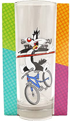 I LOVE FANCY DRESS Drinking Glasses - Glass Tumblers Cartoon Glasses - Kids Colourful Drinking Glasses with Cartoon Character Designs Gift for Christmas (Pack of 1)