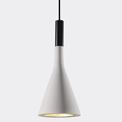 FAZRPIP Lámpara Colgante de hormigón de Simplicidad nórdica, lámpara Colgante de Cemento Multicolor con un Solo Cabezal, lámpara Colgante de hormigón Industrial para Cocina, Isla, baño, Restaurante