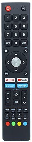 GCBLTV02BDBIR Télécommande de rechange pour CHIQ TV U55H7N L32H7N L40H7N L43H7N L50H7N L55H7N GCBL-TV02BDBIR U58H7N U43H7N U50H7N