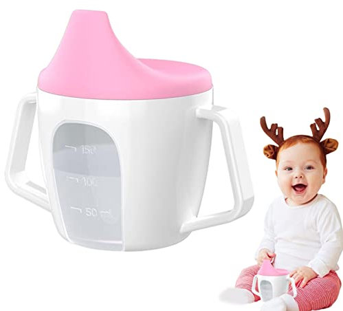 Xiaocao Bicchiere Neonato,biberon Con Manici, Biberon Acqua 6 Mesi, Baby Training Cup Con Manici, Bottiglia D'acqua Portatile Per Bambini