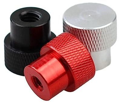 5 Stück M3 M4 M5 M6 M8 M10 Sackloch-Handmutter, Aluminiumlegierung, gerändelte Stufenmutter, Rändelmuttern, Silber, M5x16x20mm