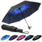 Aolso Paraguas Plegable Automático,Paraguas Plegable Antiviento para Hombre y Mujer Apertura y Cierre Automático,Paraguas Invertido, Resistente al Viento Paraguas para Adultos,Niños-cielo estrellado