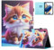 TEDTIKJT Funda para Tablet Lenovo Tab M10 Plus (3rd Gen) 10.61 2022 (TB125FU/TB128FU/TB128XU) Cuero PU Protectora Carcasa con Soporte Función Cover con Auto-Sueño/Estela, Gato Amarillo