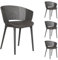 IDIMEX Gartenstuhl OLINDO 4er Set grau - In- & Outdoor Stühle aus Kunststoff, UV-Beständig und robust, Schalenstühle für Balkon, Terrasse oder Esszimmer