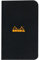 Rhodia 119159Cpack - Packung 20 Notizheft - Kladde geheftet, 7,5 x12 cm, kariert, 24 Blatt, 80g, Schwarz, 1 Pack