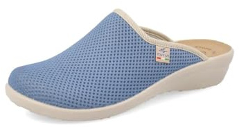 Fly Flot Anoia, Damen-Hausschuhe aus elastischem Netz, atmungsaktiv, Fresh, gepolsterte Einlegesohle aus Leder, Hellblau, 40, EU Sandalen, hellblau, 40 EU