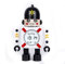 MULAIDI Cartoon-Roboter-Wecker aus Metall mit blinkenden Augen, Schreibtisch-Ornament, Kinder, Cartoon-Wecker