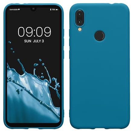 kwmobile Funda para Xiaomi Redmi Note 7 / Note 7 Pro Carcasa - Ultrafina de TPU y Silicona con Bordes elevados anticaídas - Azul océano