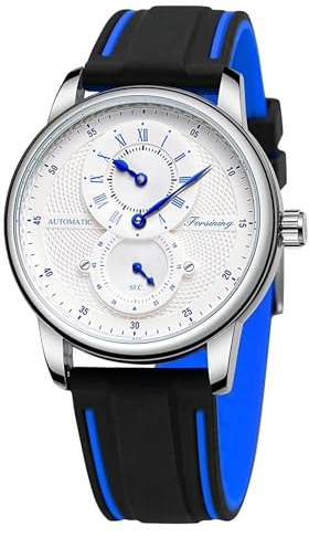 DAXIAOYU Reloj mecánico para hombre, correa de silicona, reloj de pulsera militar automático para hombre, a la moda, negocios, cuerda manual, casual, impermeable