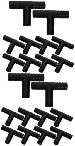 IMIKEYA 20 STK Zubehör Für Fließbrunnen Ersatz-schlauchanschlüsse Brunnensplitter Brunnen-ersatzteiler Wasserrohranschluss Für Schreibtischbrunnen Anschlüsse Für Tischbrunnen Plastik Black
