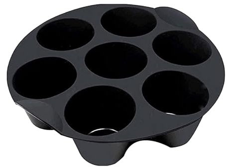 Moule à Muffins en Silicone pour 7 Muffins, Moule à Muffins en Silicone pour Air Fryer, Anti-adhésif Moule Muffin Air Fryer, Plateau à Cupcakes pour la Cuisson de Gâteaux, Muffins, Chocolats, Pudding