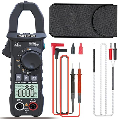 ZOYI QS9 Multimetro AC/DC Digital Clamp Meter Tester 6000 Conteggi Multimetro Auto-Ranging Pinze intelligenti Amperometro Corrente Temperatura Cap Diodo Condensatore Tensione