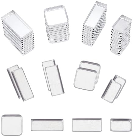 NICENEEDED 80 leere Lidschattenpfanne Aus Aluminium. Rechteckige Palette Aus Metall Pfannen Kosmetik Rouge Lippenstift Organizer Quadratischer Nachfüllbarer Behälter