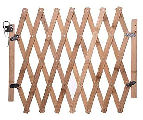 Puerta retráctil de madera para perros de 18.6 pulgadas de alto, puerta retráctil para la casa, puerta, escaleras, ancho 43 pulgadas