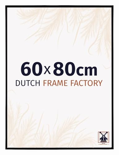 Dutch Frame Factory - Marco foto 60x80 cm Negro Mate - Plástico | Marco de foto, Cristal acrílico antirreflejos, Montaje en pared, Apta para fotos, pósteres o puzles, Made in Holland