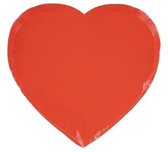 LP Divertissements Lot de 6 - Lot de 8 assiettes en carton coeur rouge 24x23cm