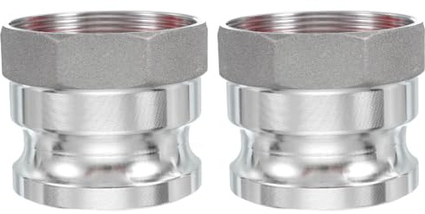 PATIKIL 2 Pack 3 Aluminum Cam Lock Fittings - Male Adapter x Female NPT Thread, Quick Disconnect Coupling Cam Lock Hose Fitting, Corrosion Resistant (Part A Cam Groove Type)