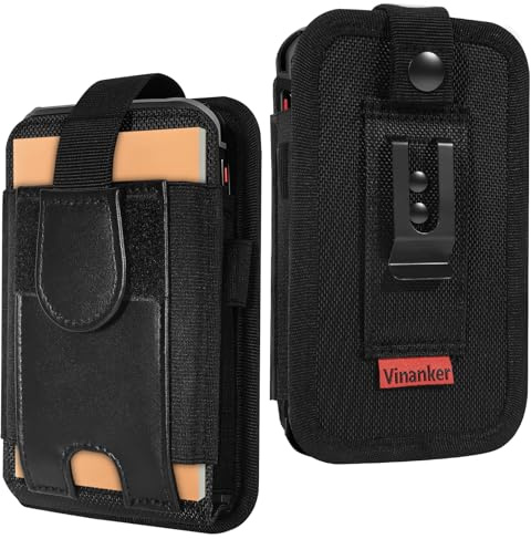 Vinanker Scanner Holster für Zebra TC52/53/70/70x/72/75/75x/77/M60, Schwarz | Scannertasche, Mit Gürtelclip, Mit Sicherungsband
