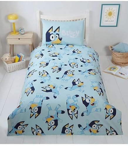 dreamtex BLUEY Single Duvet Set Reversible Bedding Featuring Bluey Bingo