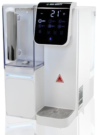 Aqua Quality Countertop Instant Hot Water Dispenser | RO Water Filter System | Temp & Volume Control | TDS & Filter Life Monitoring | 4-Stage Filtration with UV-C Sanitisation | NSF/ANSI 58 Certified