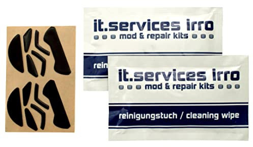 2X Sets Glides/Mausgleiter passend für Logitech G302 Daedalus Prime / G303 Daedalus Apex, inkl. 2 Reinigungspads