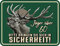 RAHMENLOS Original Blechschild: Jäger über 60 - bringen Sie Sich in Sicherheit!