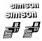 Set Aufkleber Simson S51 B weiß/schwarz für Tank und Seitendeckel