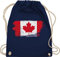 Turnbeutel Rucksack - Kinder Fahnen und Flaggen - Kanada Vintage - Unisize - Navy Blau - länder em beutel country canada juterucksack stadt blatt stoffbeutel städte flagge sportbeutel