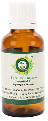 R V Essential Reines Peru Balsam Ätherische Öl 10ml (0.338 Unzen) - Myroxylon Pereirae (100% reiner und natürlicher Dampf destilliert) Pure Peru Balsam Essential Oil