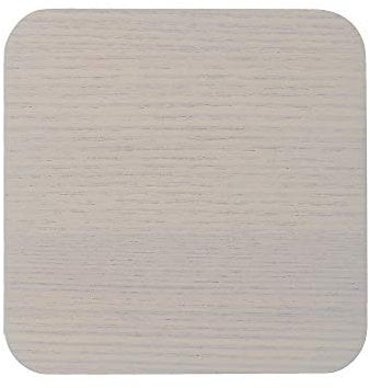 Creative Tops Naturals Wood Veneer Drinks Coasters, Square, MDF, Grey Wash, 10.5 cm, Set of 4