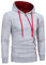 Xmiral Kapuzen-Pullover Herren Einfarbig Lose Kapuzensweatshirt Hoodies (M, y Grau)