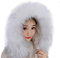 MoreChioce Luxus Pelzkragen,Kunstfell Wärm Pelzschal Fellimitat Fuchs Fellkragen Kapuzen Damen Schal für Wintermantel 60cm - 90cm,Weiß #2