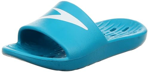 Speedo Junior Slide Sandalias deslizantes Junior Unisex, Azul/Blanca, 12