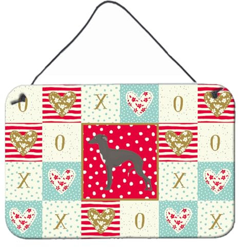 Carolines Treasures Italienischer Windhund #1 Love Türaufhänger, Wanddekoration, Mehrfarbig