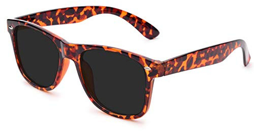 Fuisetaea Outdoor Retro Distance Polarized Myopia Sonnenbrille -4.00 Driving Tinted Grey Nearsighted Brille