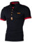 Yowablo Herren Poloshirt Polohemd Stehkragenshirt Kurzarmshirt Funktionsshirt Sportshirt Fitness Shirt Tee T-Shirt Sporthemd Trainingsshirt Sportswear T-Shirt (L,Schwarz)