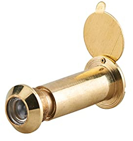 Spioncino ottico 170°, ottone lucido con coperchio otturatore – THIRARD