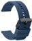 TStrap Montres Bracelets Silicone 22mm - Remplacement Bracelet de Montre Étanche à Dégagement Rapide en Caoutchouc Bleu Marine - Plusieurs Couleurs pour Hommes Femmes Smartwatch Sport - 18mm 20mm