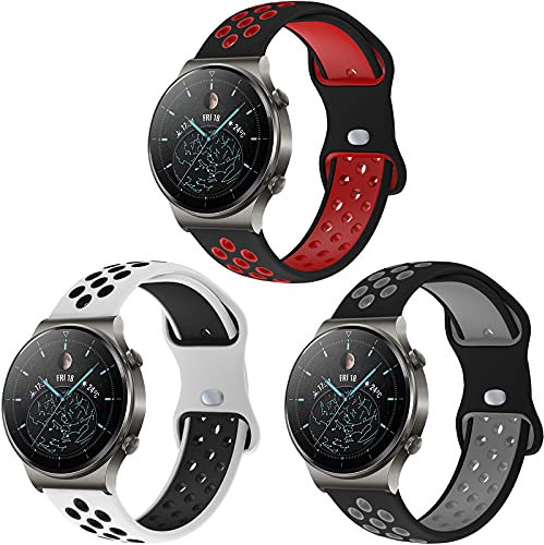 TOPsic Compatible con Huawei Watch GT2 Pro/GT2 46mm - Correa de Silicona 22mm para GT Fashion/Sport/Active/Elegant/Classic